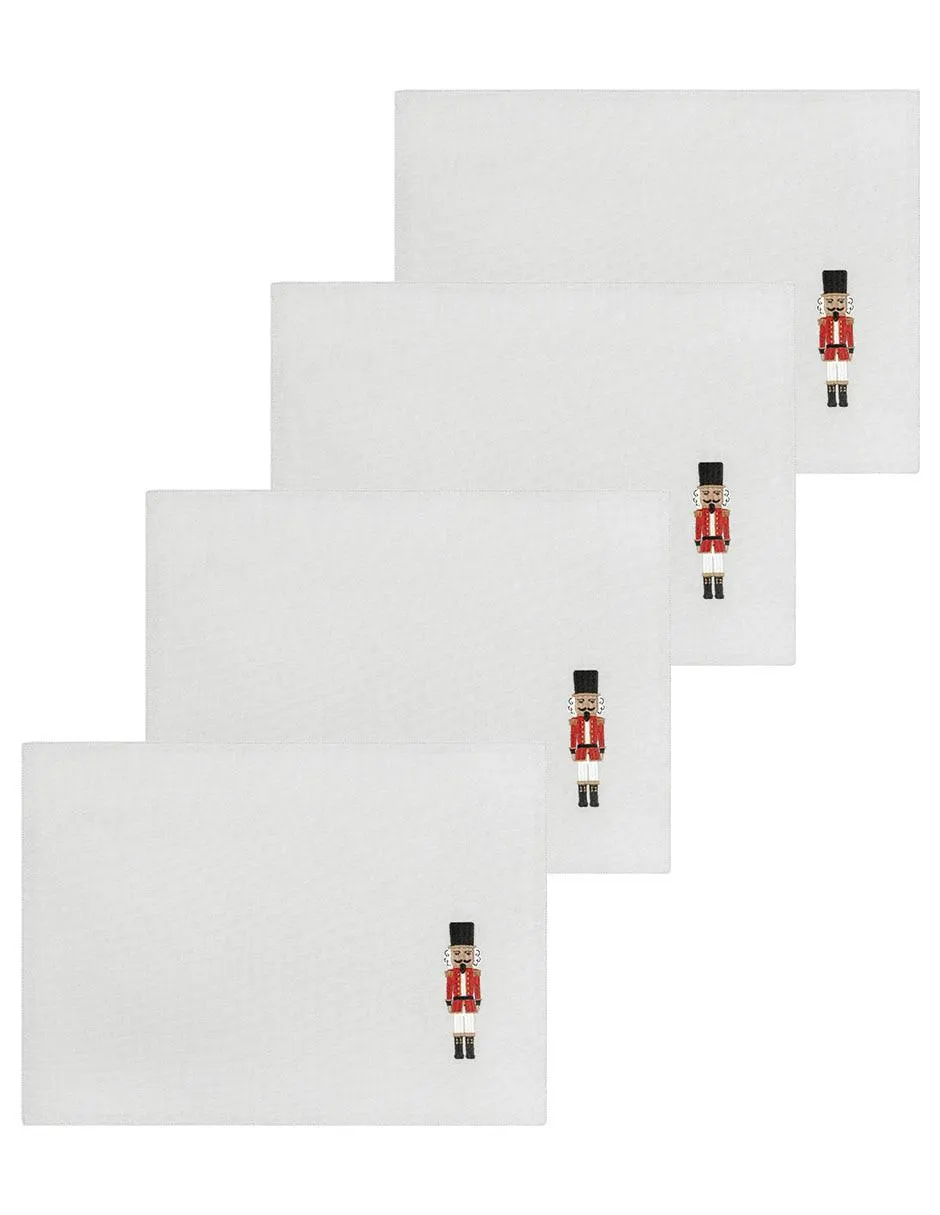 Set mantel individual navideño rectangular de algodón N Narrative Nutcracker