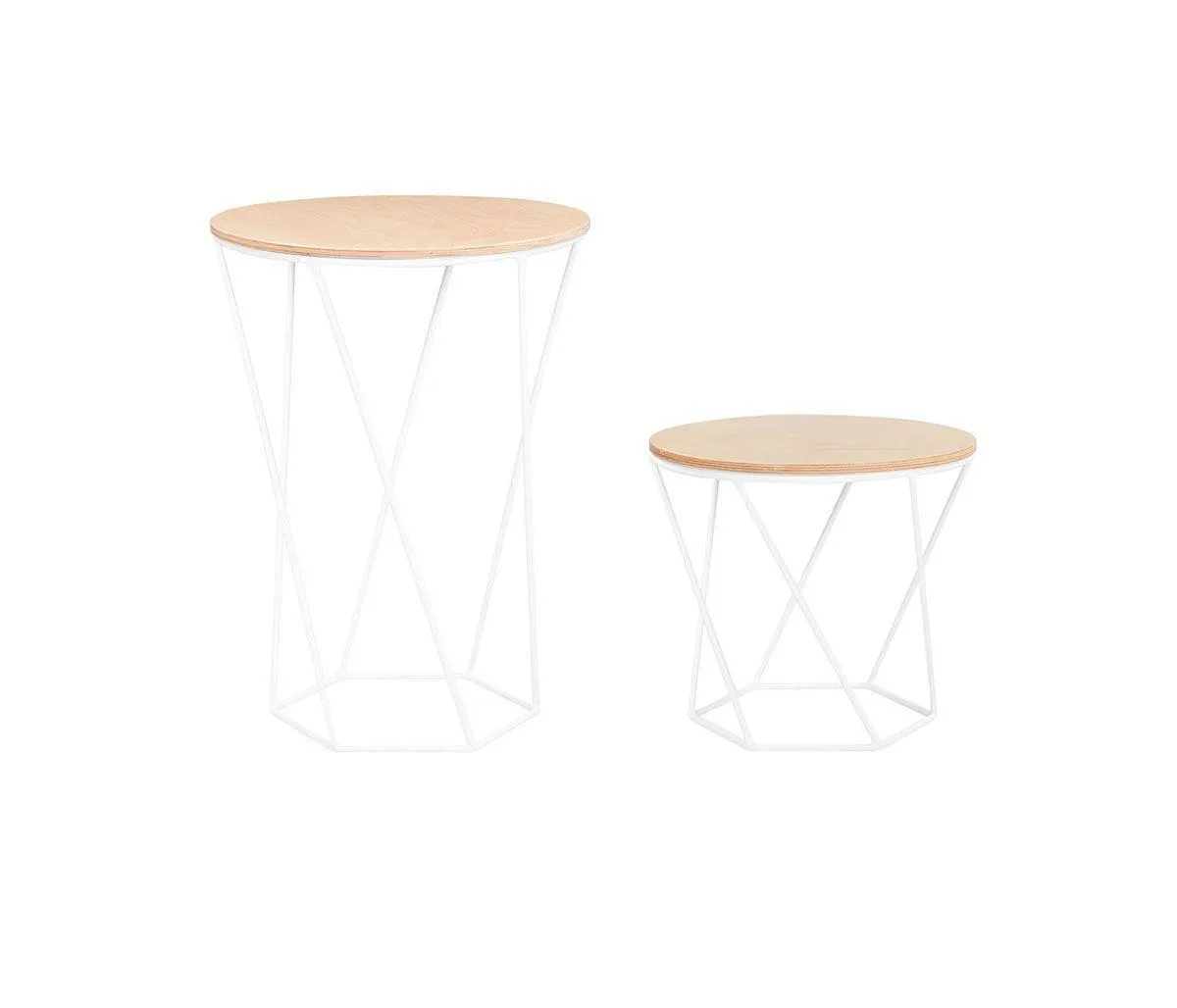 Set de 2 Mesas Hexa - Blanco