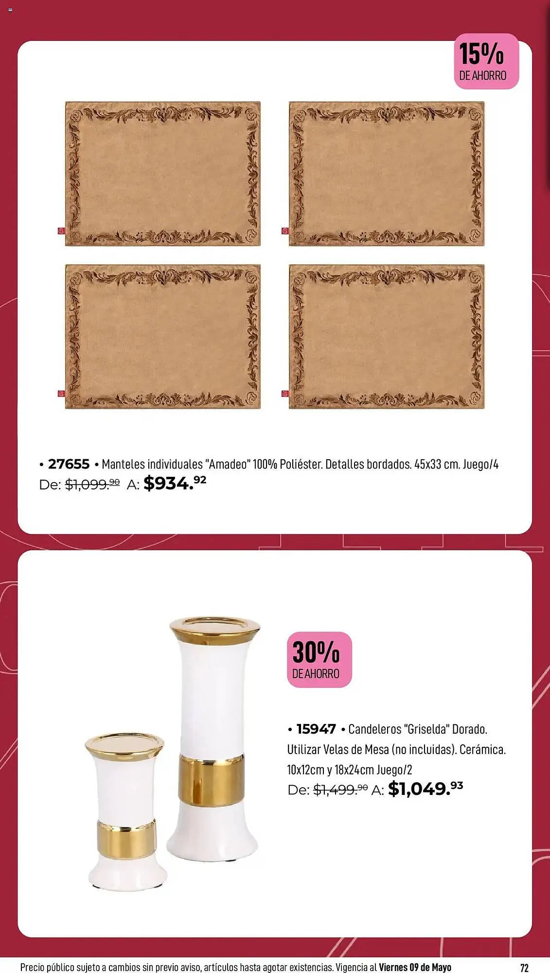 Catálogo de Catálogo Home Interiors 22 de abril al 9 de mayo 2025 - Pagina 72