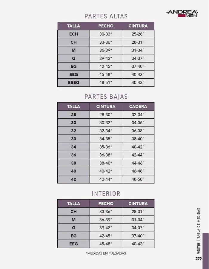 Catálogo de ANDREA - VESTIR CABALLERO 26 de agosto al 25 de enero 2025 - Pagina 98