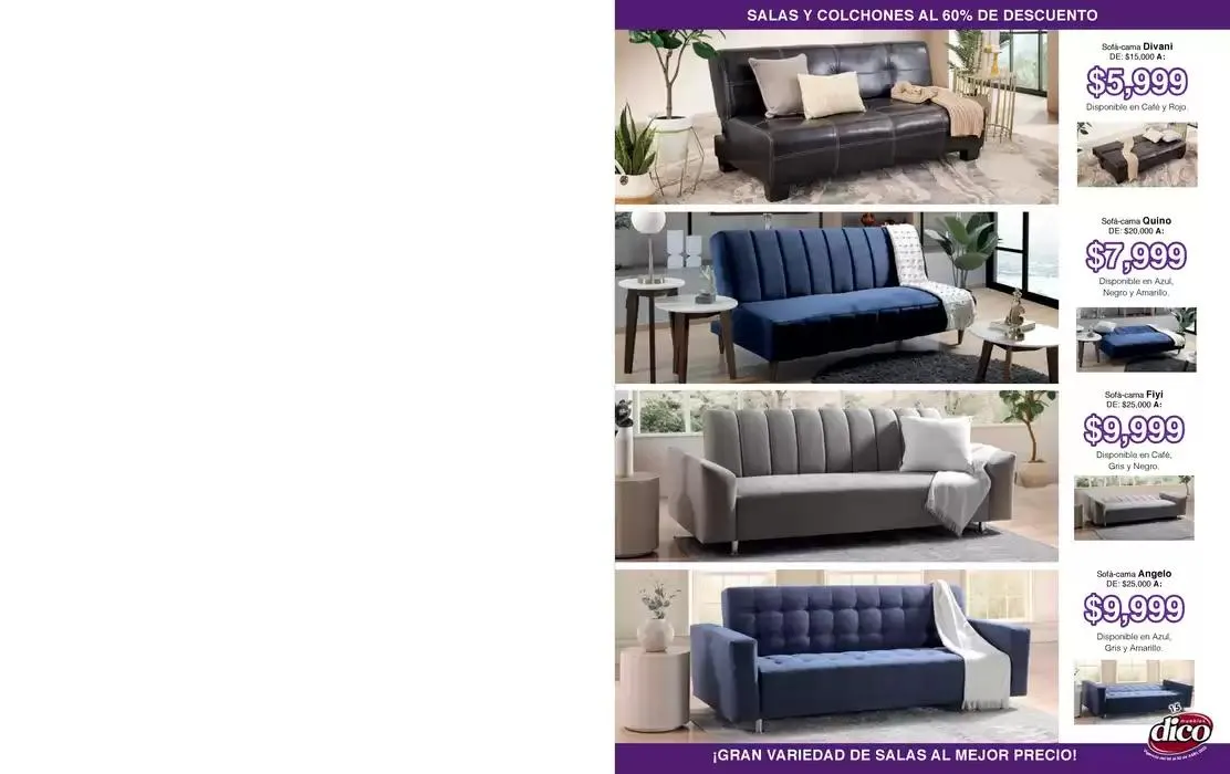 Catálogo de Muebles Dico Salas Y Colchones Al 60 Centro 2025 4 de abril al 30 de abril 2025 - Pagina 15