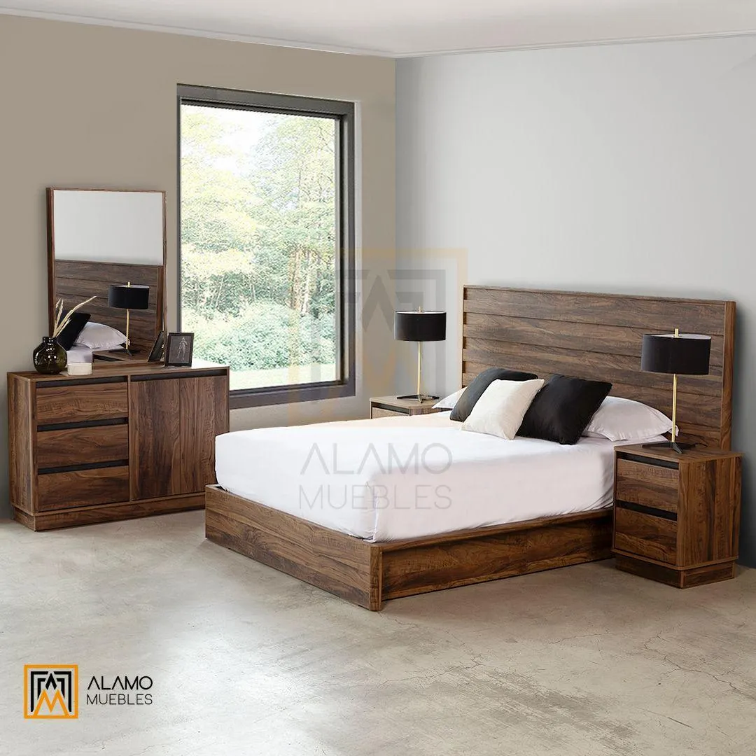 Recámara Britania Roble 5 piezas