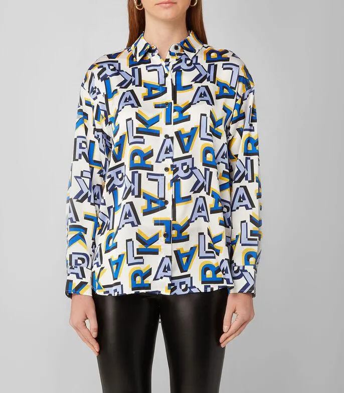 Camisa con multidiseño de manga larga Mujer