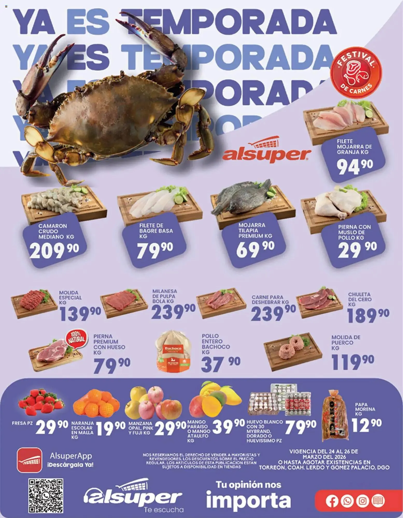 Catálogo de Folleto Alsuper 24 de marzo al 26 de marzo 2026 - Pagina 1