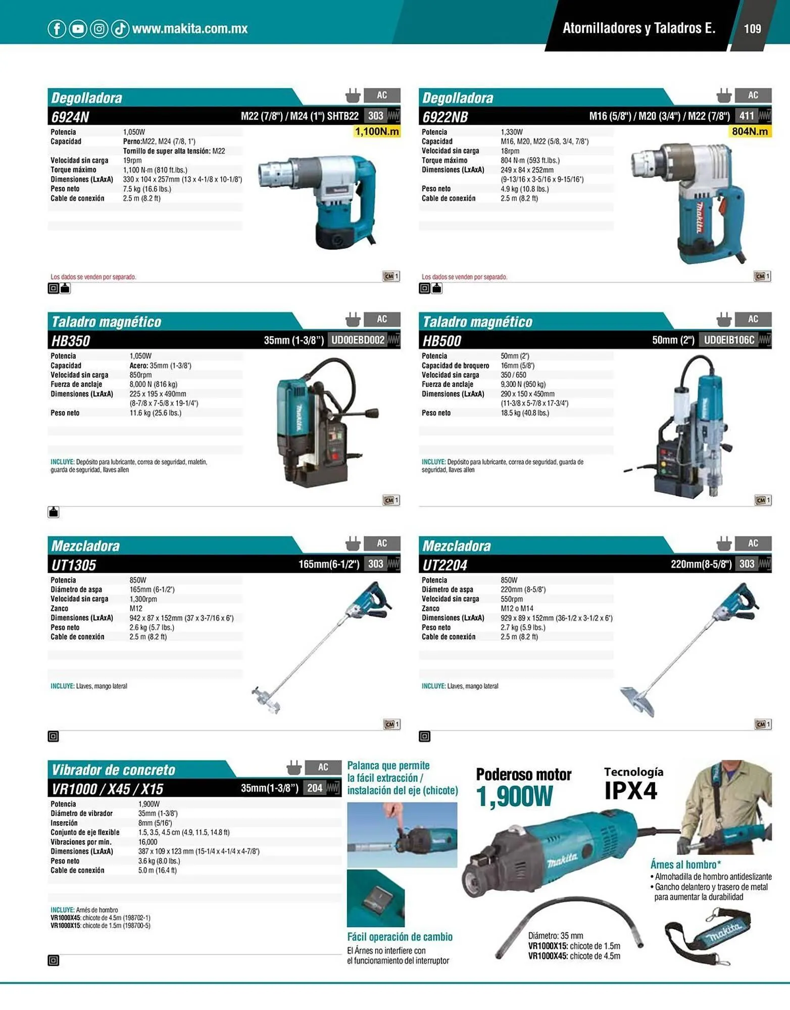 Catálogo de Catálogo Makita 12 de enero al 31 de diciembre 2026 - Pagina 109