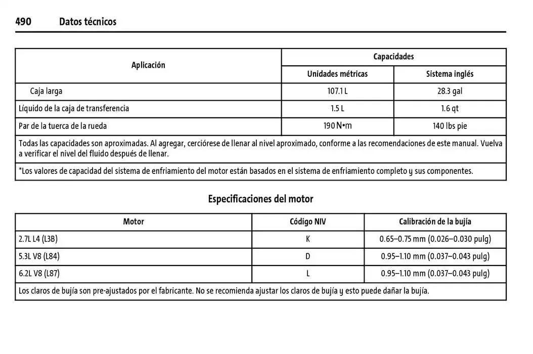 Catálogo de Cheyenne 2025 Manual del propietario 22 de enero al 31 de diciembre 2025 - Pagina 491