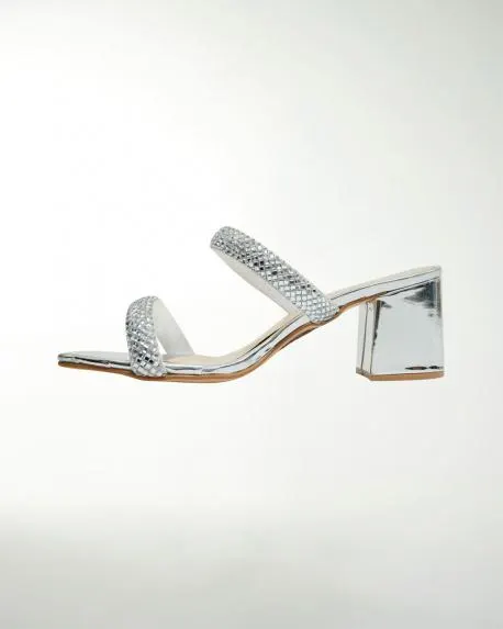 ZAPATO DE FIESTA TACON BAJO CON PEDRERIA