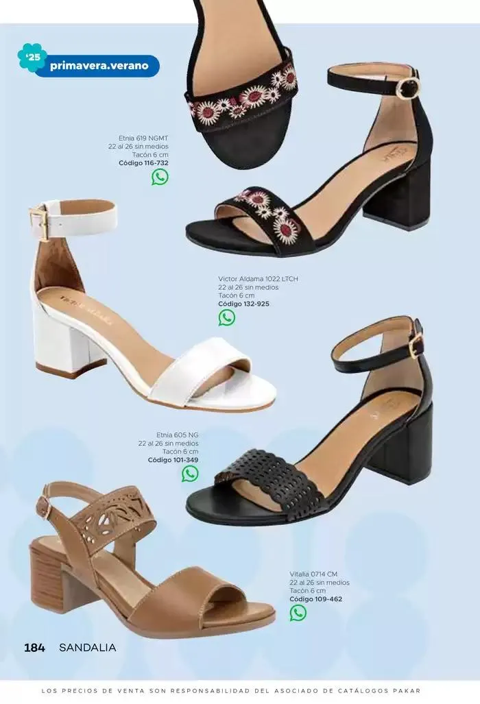 Catálogo de Pakar Sandalia 31 de enero al 31 de mayo 2025 - Pagina 184