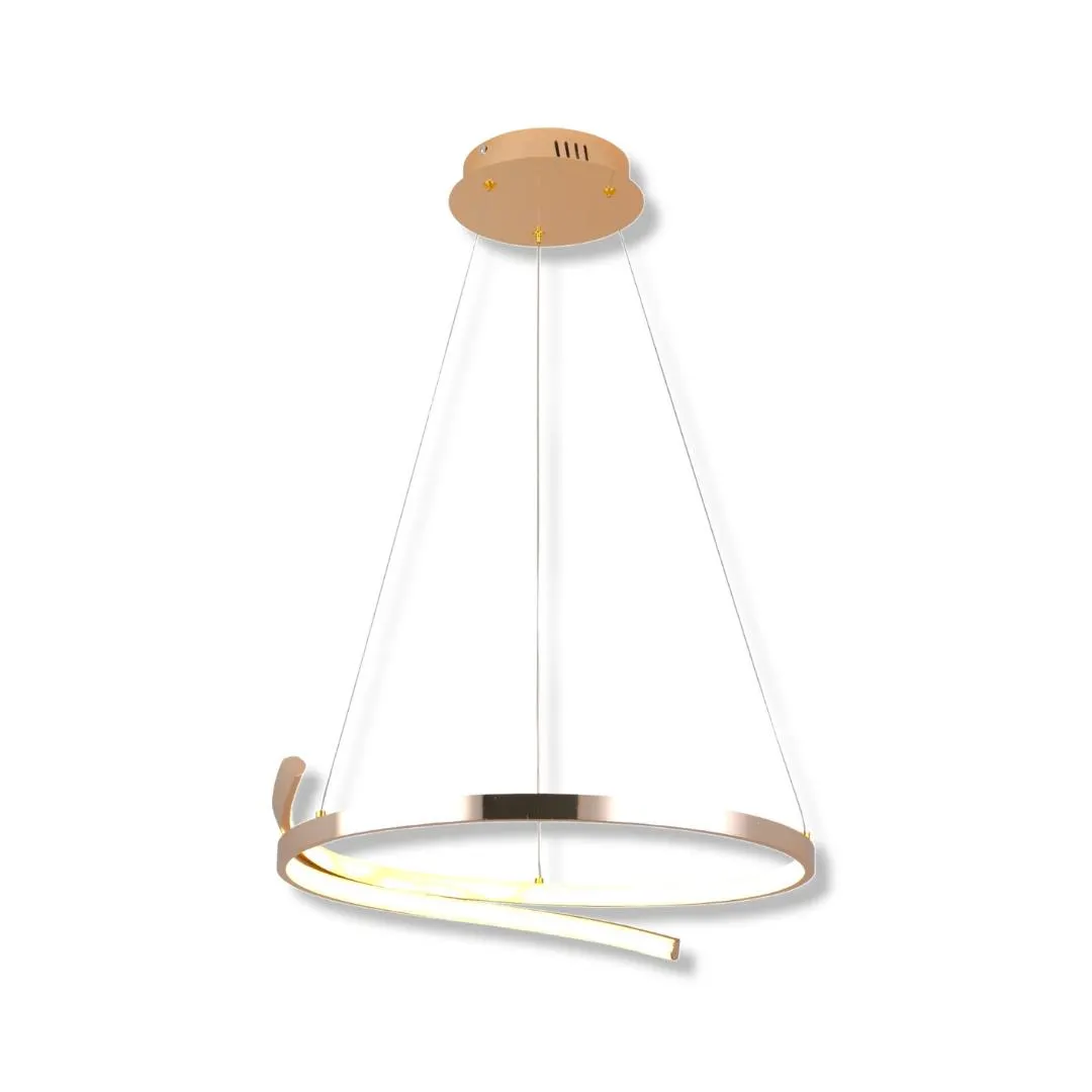 Lampara Colgante Led Moderno a Control Remoto con Dimer de Intensidad y Temperatura de Color mas 3 Cambios de Luz Altura Regulable 90w