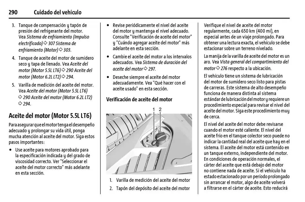 Catálogo de Chevrolet Corvette Stingray Manual del propietario 22 de enero al 31 de diciembre 2025 - Pagina 291