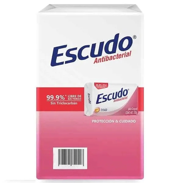 Jabón Escudo en barra rosa con 6 de 150 g