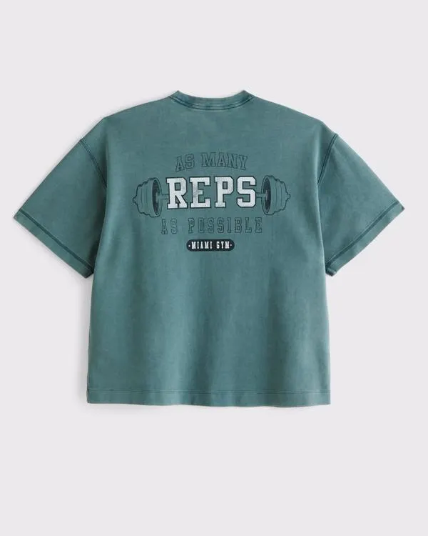 YPB Active Cropped Heavyweight Cotton Graphic Tee