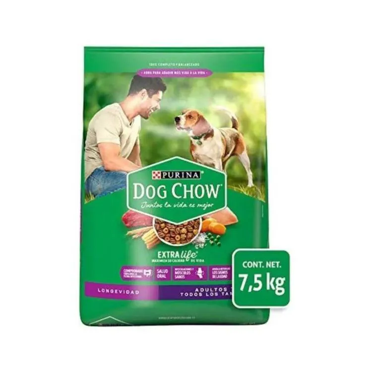 ALIMENTO DOG CHOW LONGEVIDAD 7+ 7.5 KG - 1 pieza