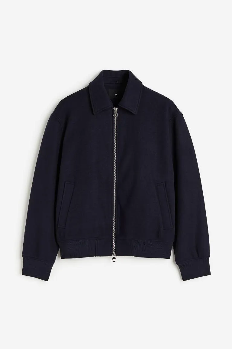 Chamarra Regular Fit en mezcla de lana