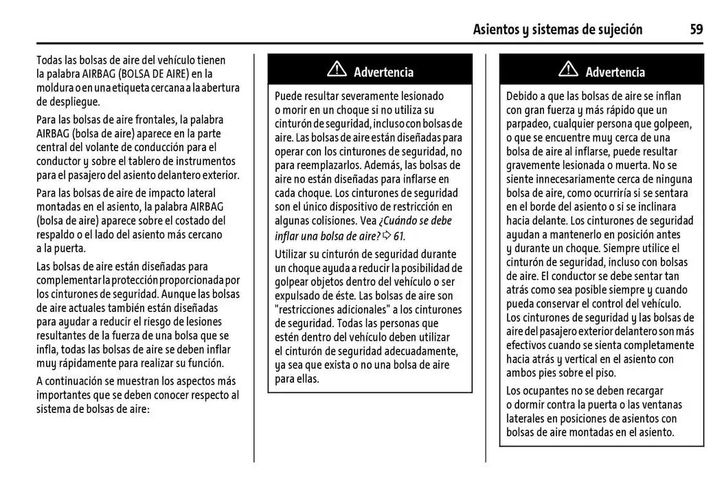 Catálogo de Chevrolet Corvette Stingray Manual del propietario 22 de enero al 31 de diciembre 2025 - Pagina 60