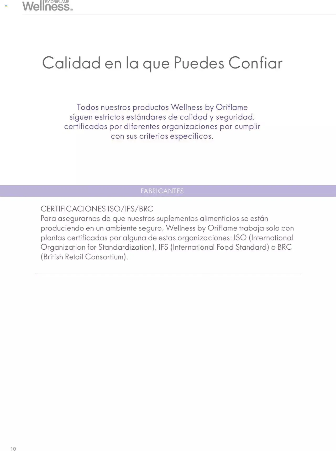 Catálogo de Oriflame - Guía de Producto Wellness 10 de noviembre al 31 de diciembre 2024 - Pagina 10