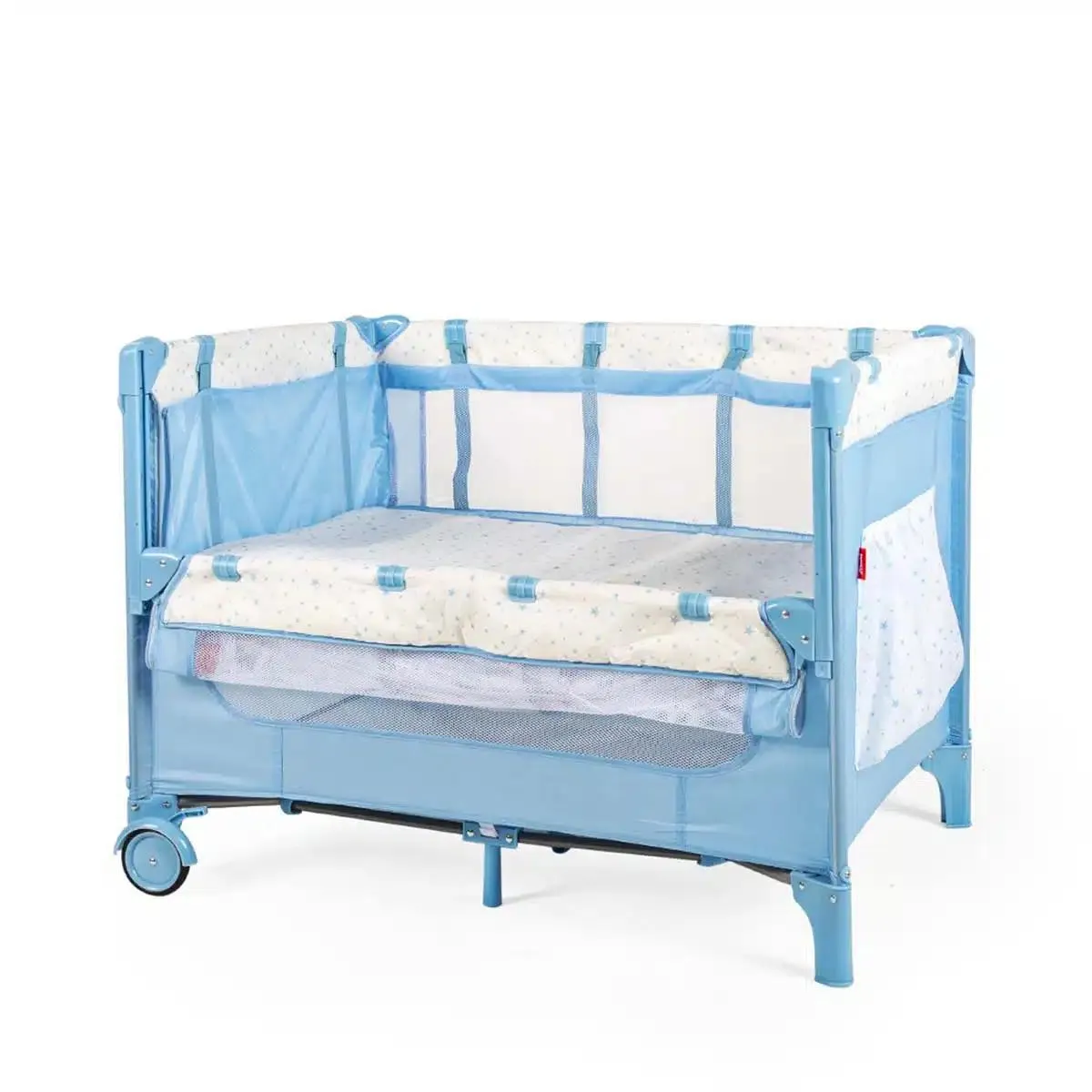 Cuna Colecho D´bebé con toldo mosquitero Love & Care Azul