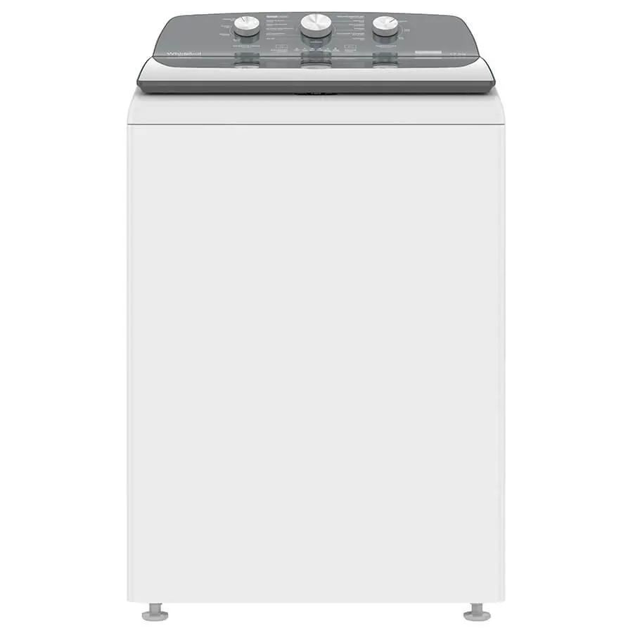 Lavadora 17kg Carga Superior Xpert System Agitador con tapa vidrio y panel gris 8MWTW1713WJM Blanco