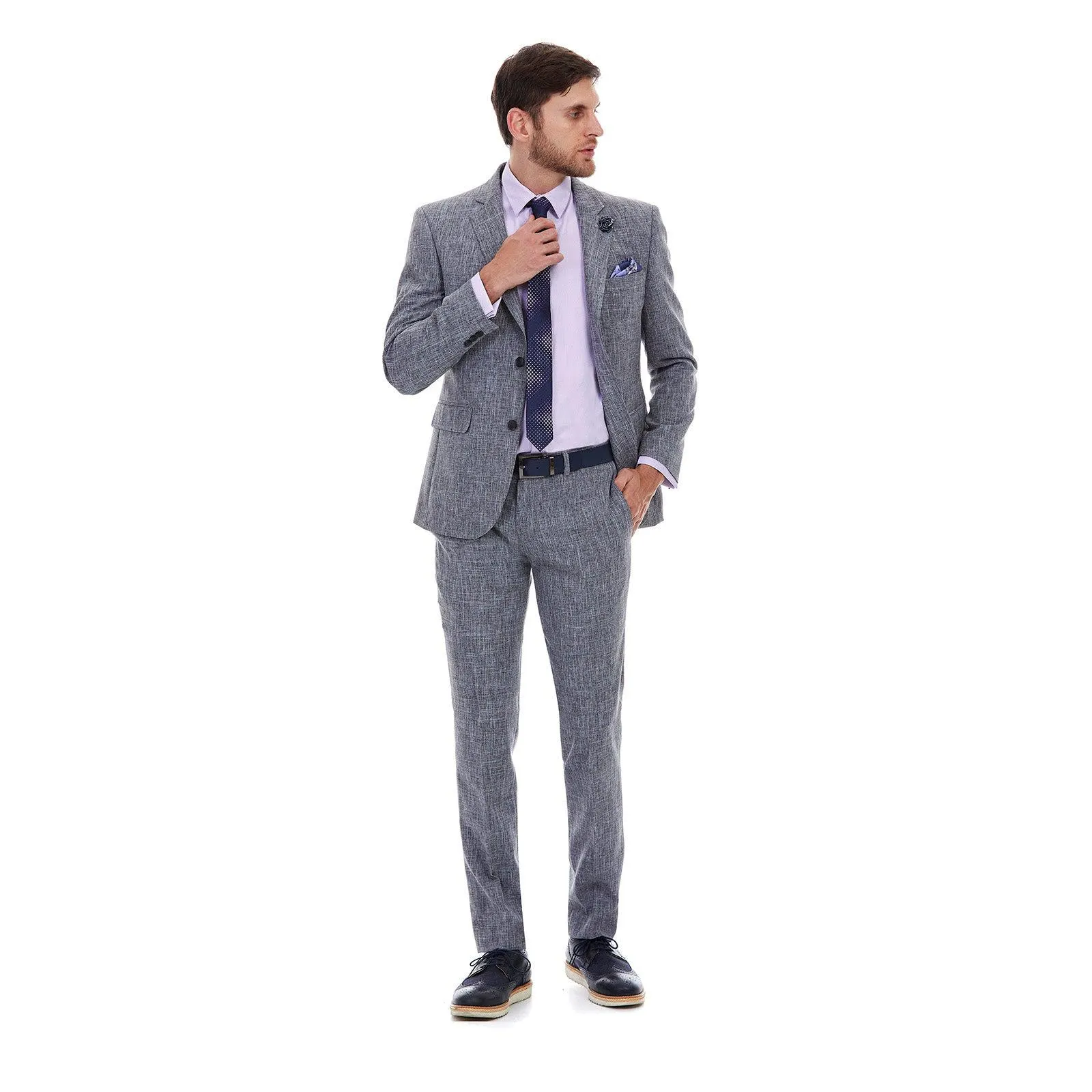 Traje Recto 2 Botones | Gris | Slim Fit