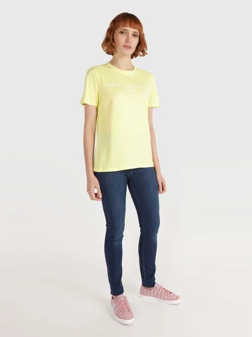 Playera de cuello redondo con logo de mujer Tommy Hilfiger