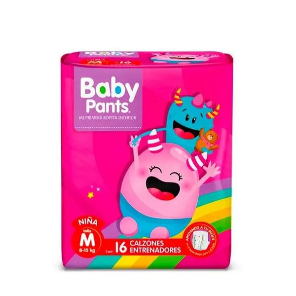 Pañal Baby pants mediano niña 16 piezas