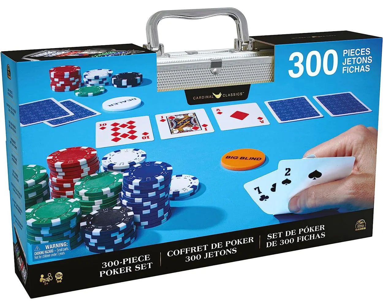 Spin Master Cardinal Juego de póquer de 300 Piezas con Estuche