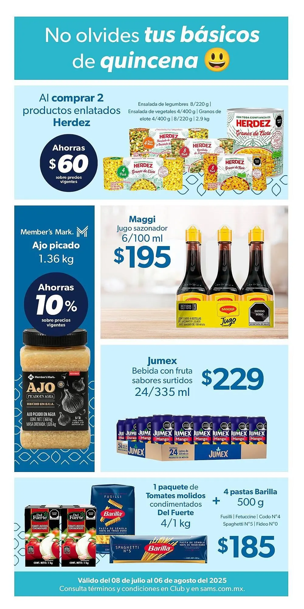 Catálogo de Catálogo Sam's Club 8 de julio al 6 de agosto 2025 - Pagina 1
