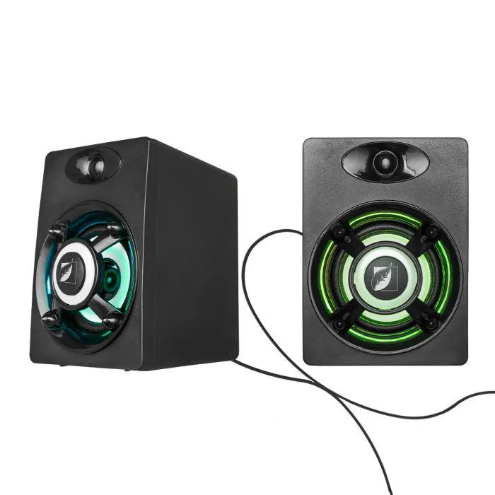 Bocinas amplificadas multimedia de 3 W x2 RMS con iluminación