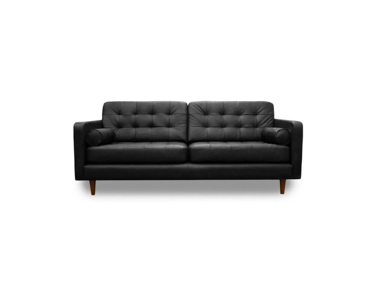 Sofá 3 Plazas de Piel Noruega Negro