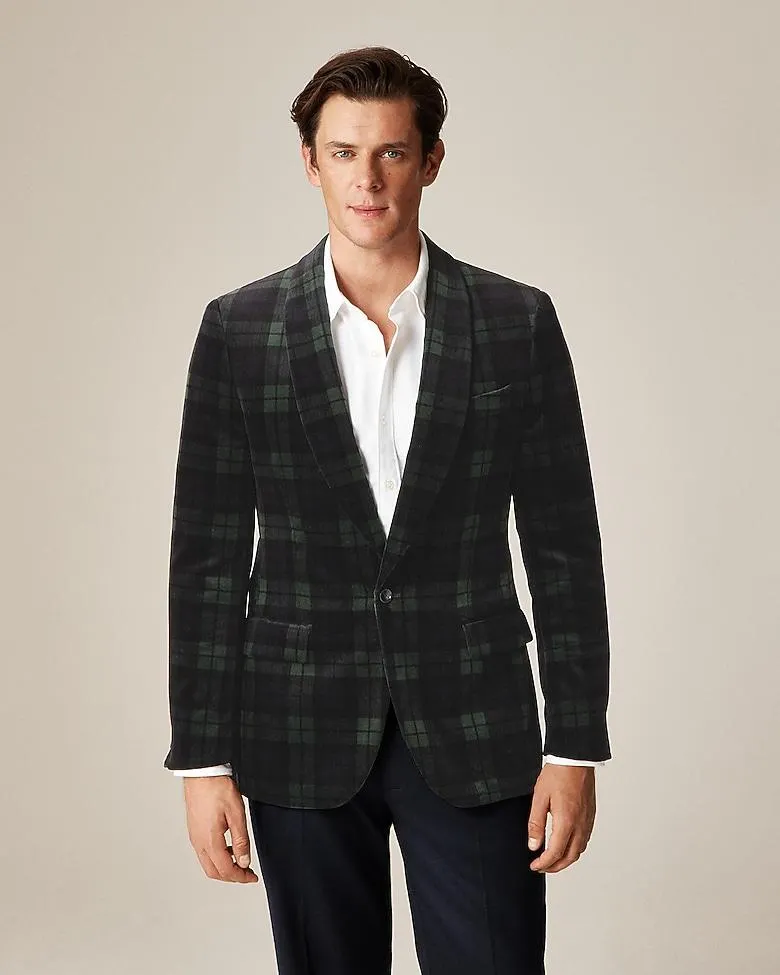 Shawl-collar dinner jacket in velvet