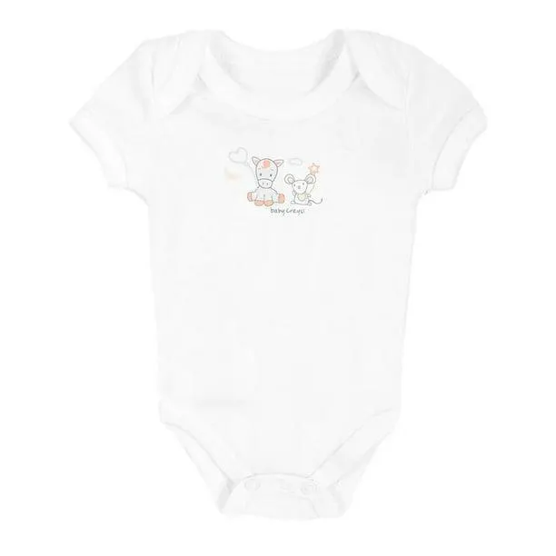 Pañalero Baby Creysi Unisex 0 Meses Estampado Animalitos Blanco