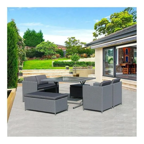 Set de Ratán Mainstays Berlín de 7 Piezas