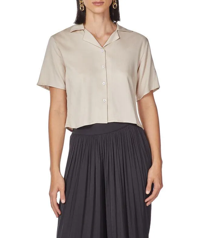 Camisa crop top de manga corta Mujer