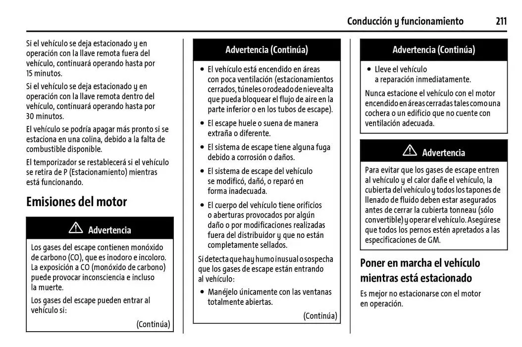 Catálogo de Chevrolet Corvette Stingray Manual del propietario 22 de enero al 31 de diciembre 2025 - Pagina 212