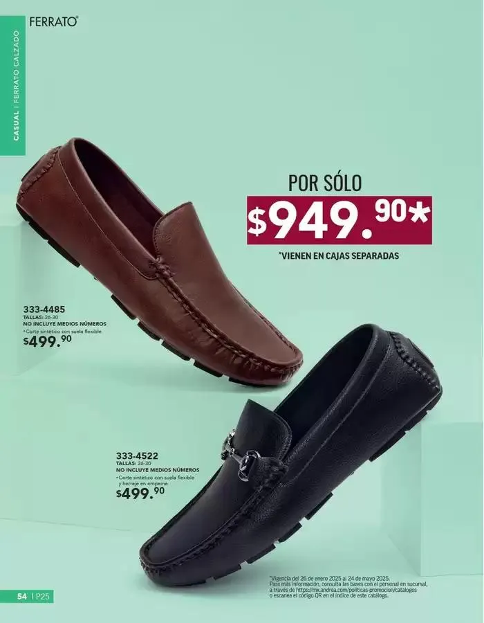 Catálogo de ANDREA | CALZADO CABALLERO 26 de enero al 24 de mayo 2025 - Pagina 54