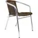 Silla de Poliratán/Aluminio Apilable Café