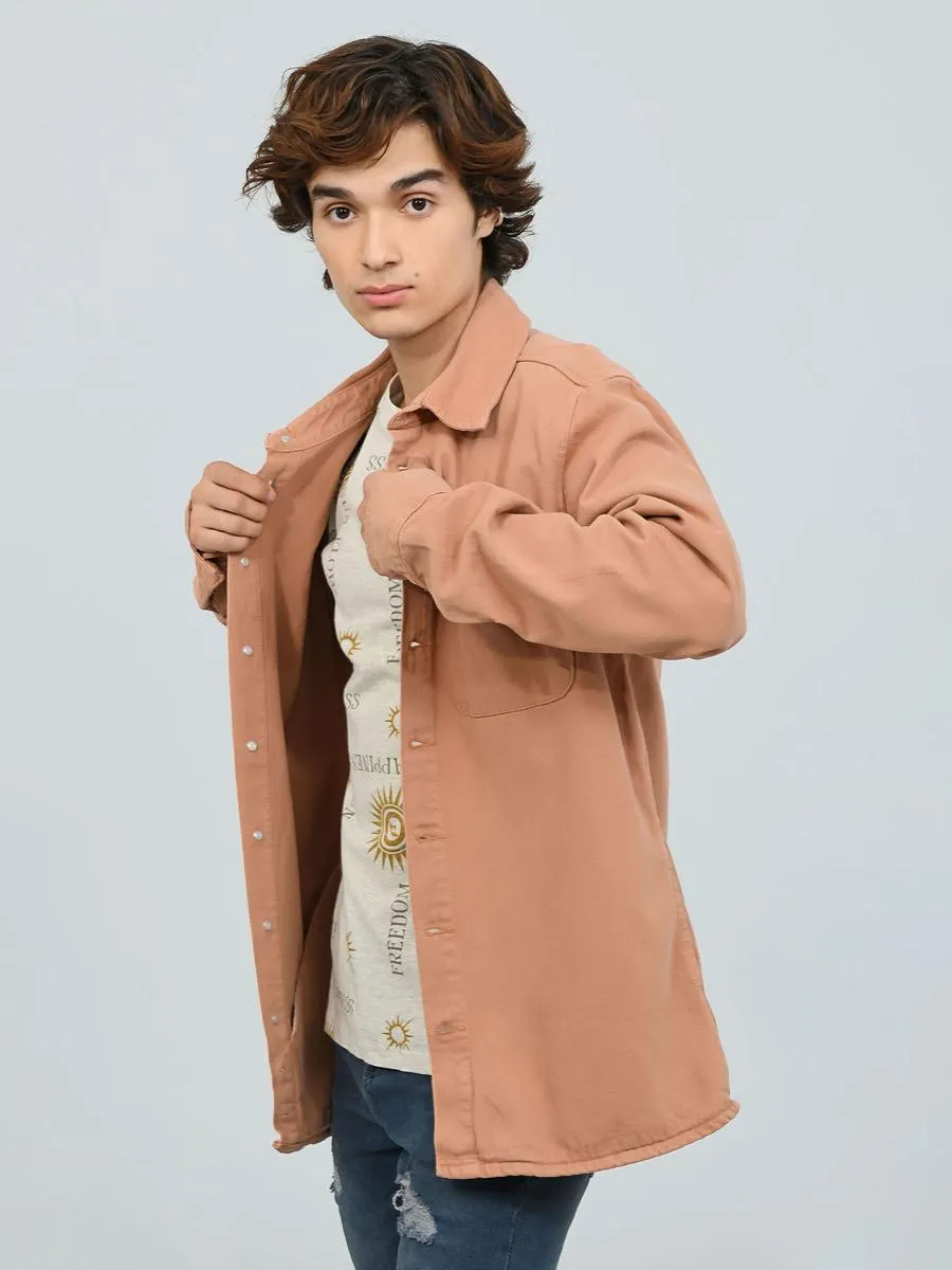 Sobrecamisa Denim Terracota