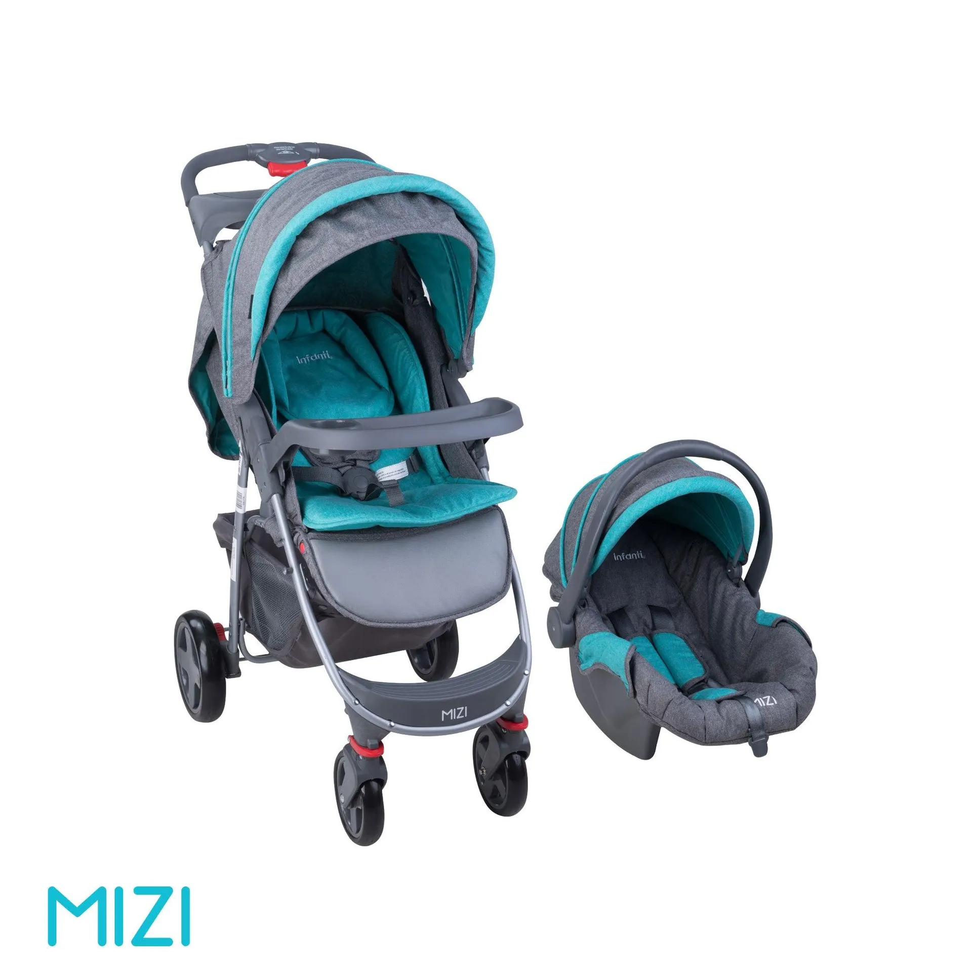 Carriola Infanti Mizi: Tu Sistema De Viaje 3 En 1, Plegable, Reclinable Y Con Toldo Completo