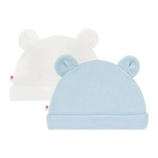 Conjunto de Gorros Baby Creysi Niño Unitalla Orejitas Azul 2 pzas