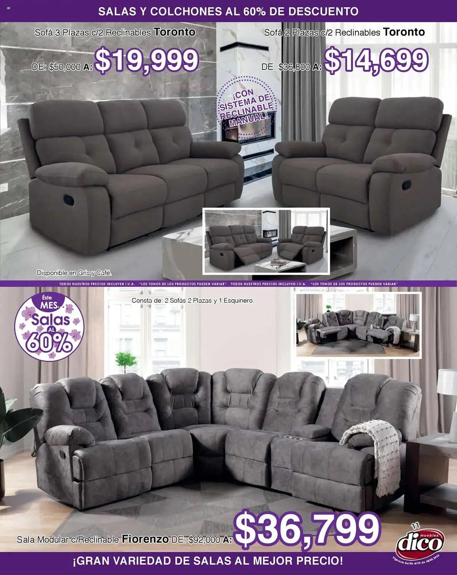 Catálogo de Catálogo Muebles Dico 4 de abril al 30 de abril 2025 - Pagina 11