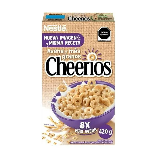 Cereal de maíz Cheerios avena y más granos 420 g