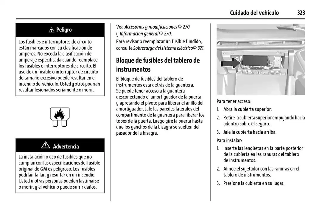 Catálogo de Chevrolet Corvette Stingray Manual del propietario 22 de enero al 31 de diciembre 2025 - Pagina 324