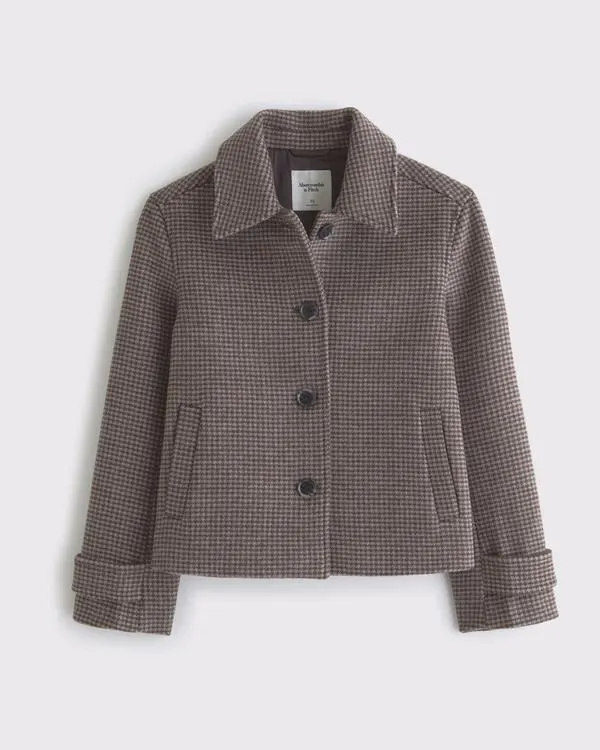 Short Wool-Blend Coat