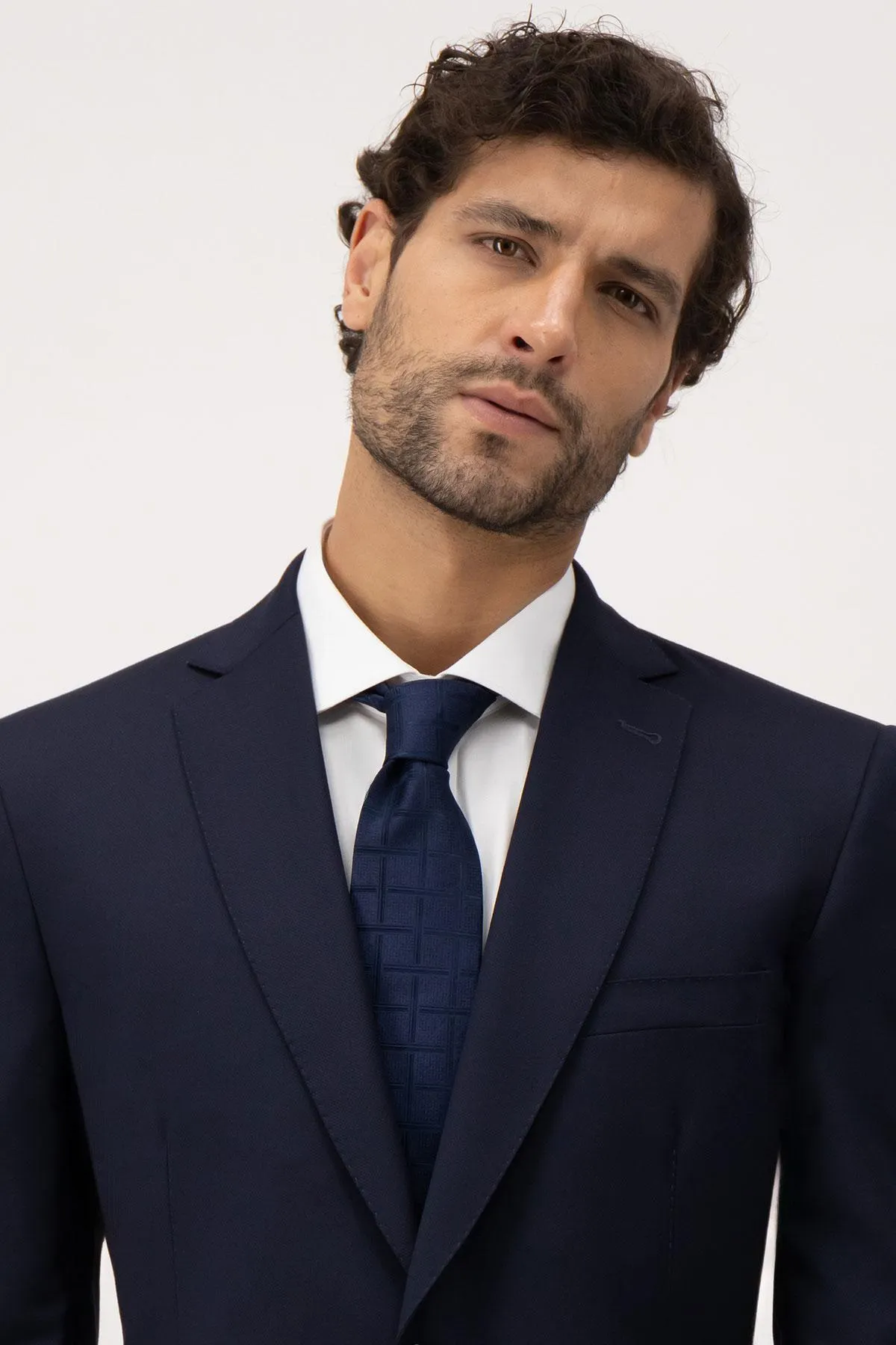 Traje Calderoni Couture Azul Marino Slim Fit