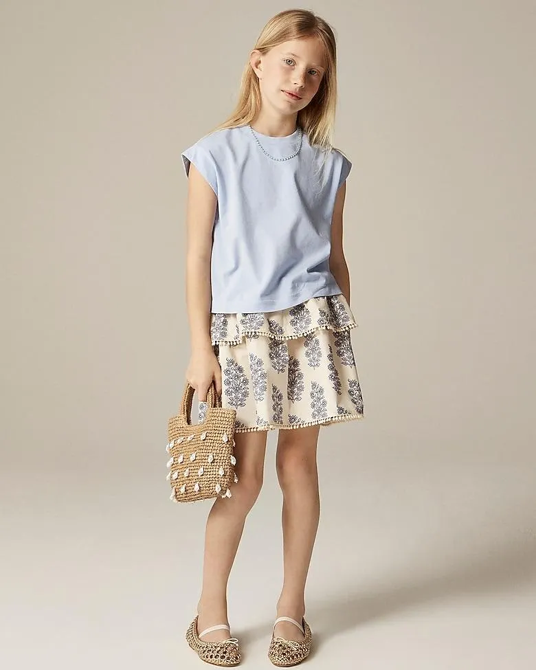 Girls' garment-dyed muscle tank top