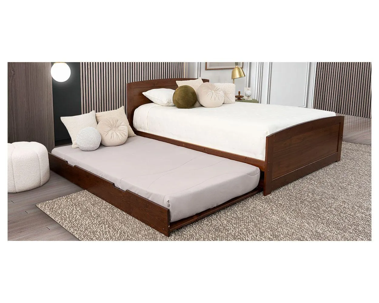 Cama Matrimonial Con Cama Baja Individual Tommy PL Café