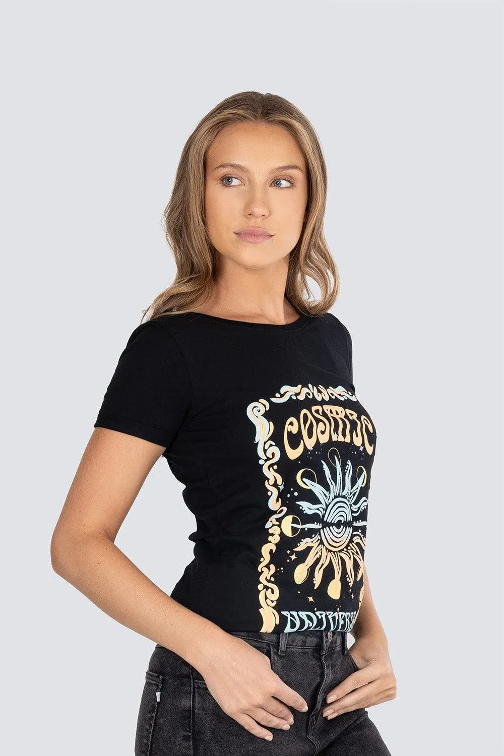 Playera estampada cosmic