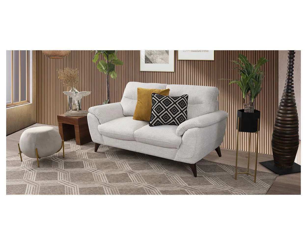 Sofá 2 Plazas Slash Beige (Boal)