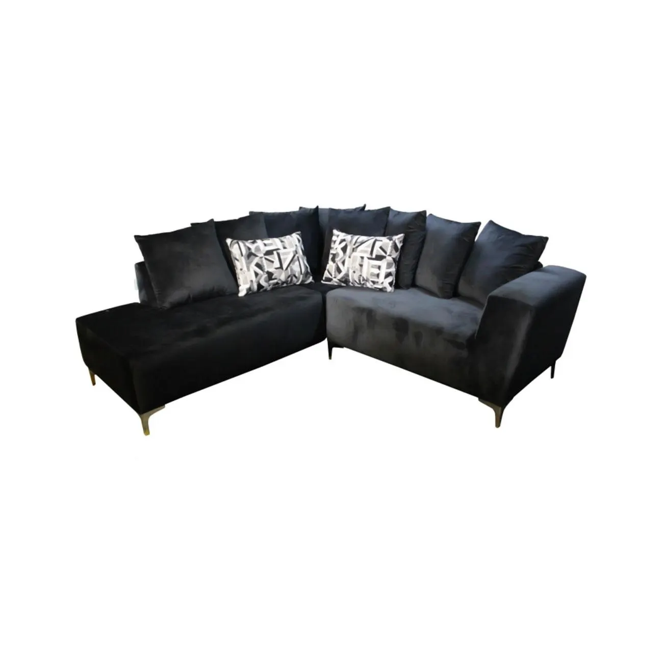 SALA MODULAR IZQUIERDA NEGRO TELA SOPHIE BLACK Y PAYTIME EBONY