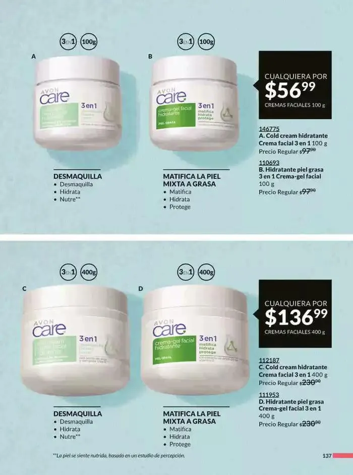 Catálogo de Avon COSMÉTICOS C3 3 de enero al 3 de febrero 2025 - Pagina 137
